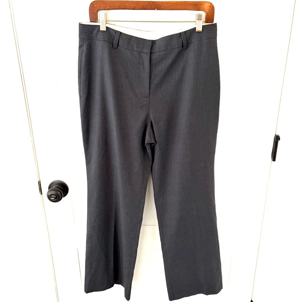 Brooks Brothers Catherine Fit Pinstripe Wool Trousers. Size 10.